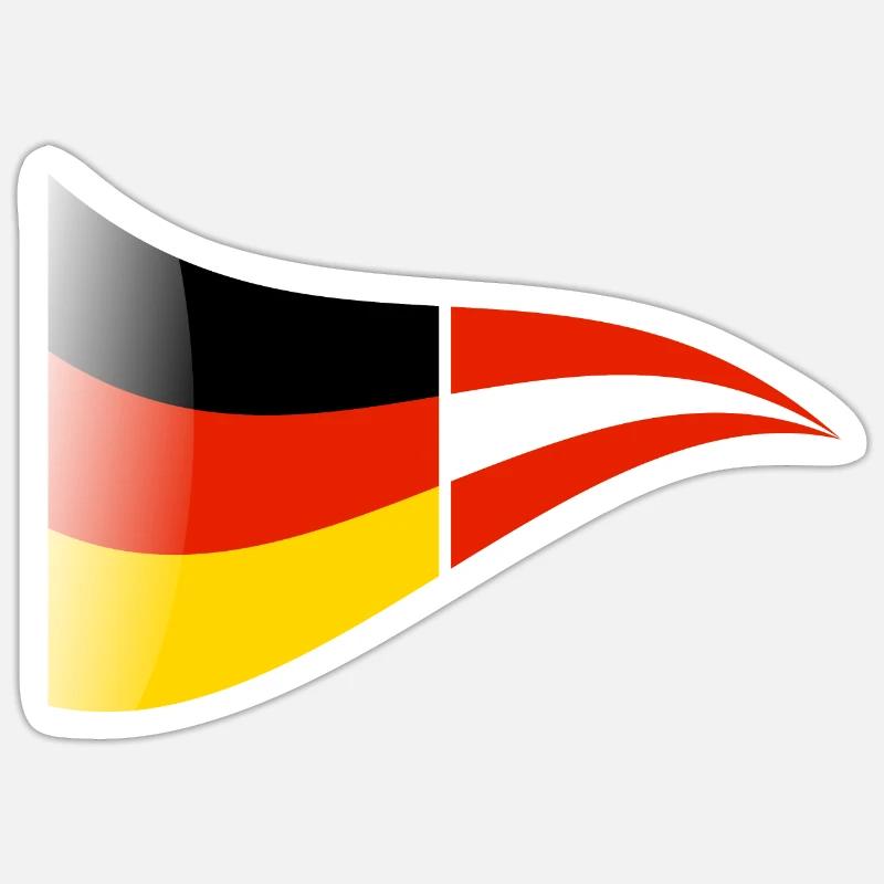German-Austrian flag Sticker size S (10 x 10 cm)