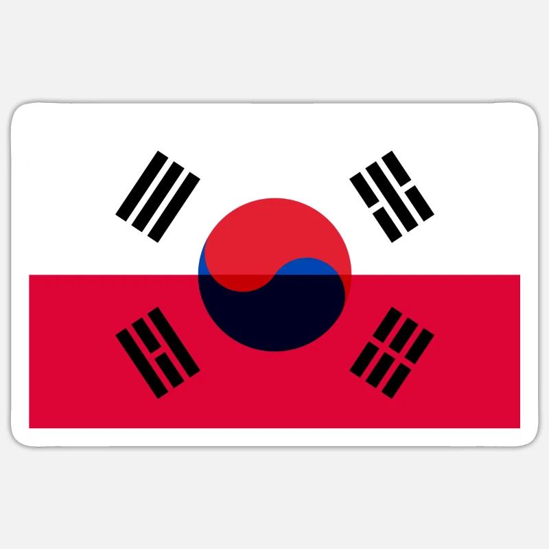 Pologne Corée Sticker taille S (10 x 10 cm)