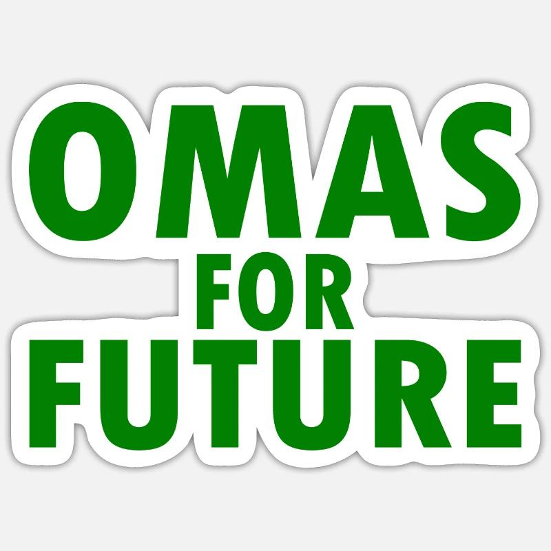 Omas for future - Sticker Größe S (10 x 10 cm) - Mattweiß