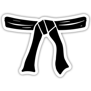 Judo Belt Symbol Judoka - Sticker size S (10 x 10 cm) - white matte - Front
