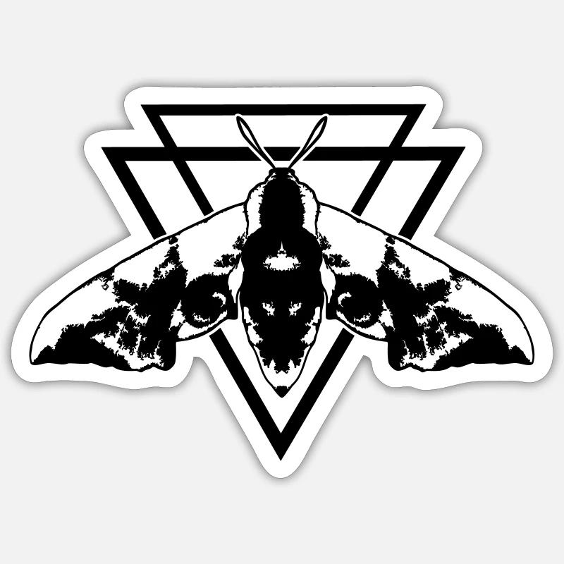 Moth - Sticker size S (10 x 10 cm) - white matte