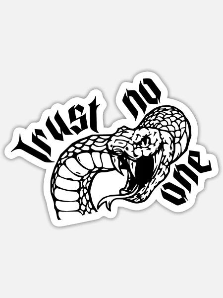 Trust no one - Sticker Größe S (10 x 10 cm) - Mattweiß