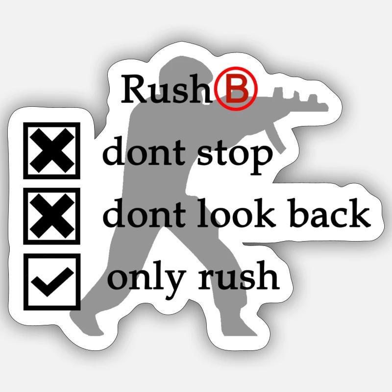 Counter-Strike Rush B - Sticker size S (10 x 10 cm) - white matte
