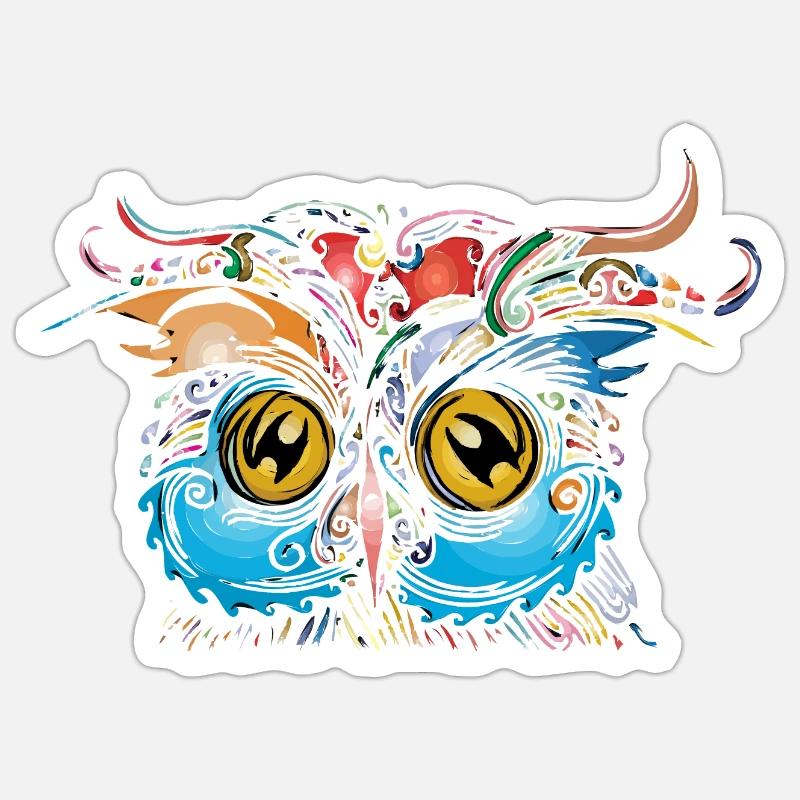 Eule Sticker Größe S (10 x 10 cm)