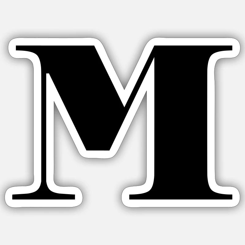 M - Sticker Größe S (10 x 10 cm) - Mattweiß