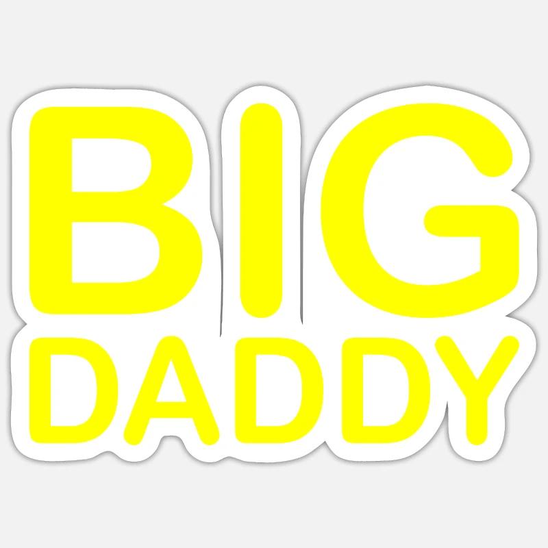 BIG DADDY - Sticker size S (10 x 10 cm) - white matte
