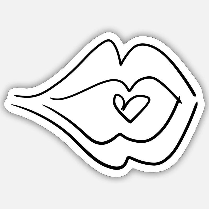 Discours de bouche - Sticker taille S (10 x 10 cm) - blanc mat