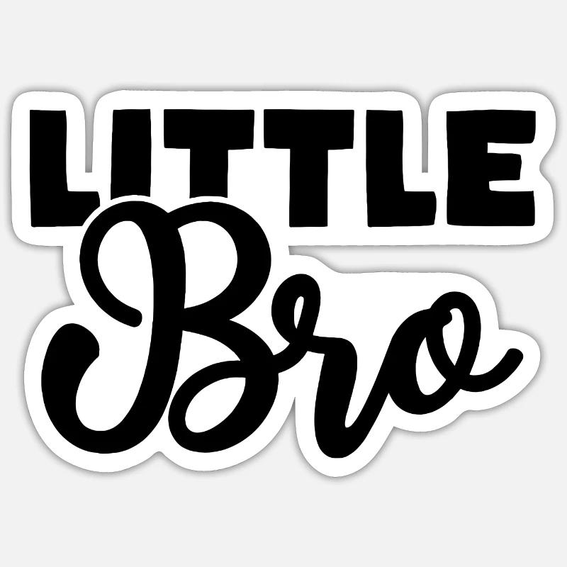 Little Bro - Sticker Größe S (10 x 10 cm) - Mattweiß