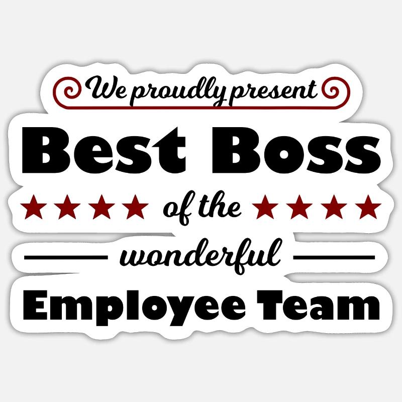 Patron, Patron et Manager - Sticker taille S (10 x 10 cm) - blanc mat