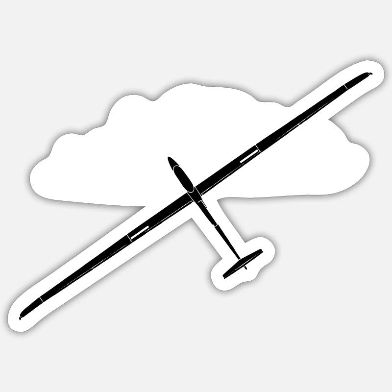 Glider Gliding Gliding Gliding Glider Sticker size S (10 x 10 cm)