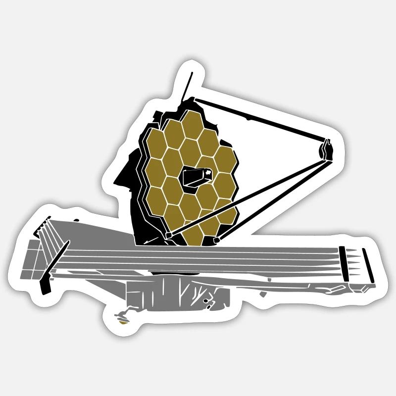 Télescope spatial James Webb - Sticker taille S (10 x 10 cm) - blanc mat