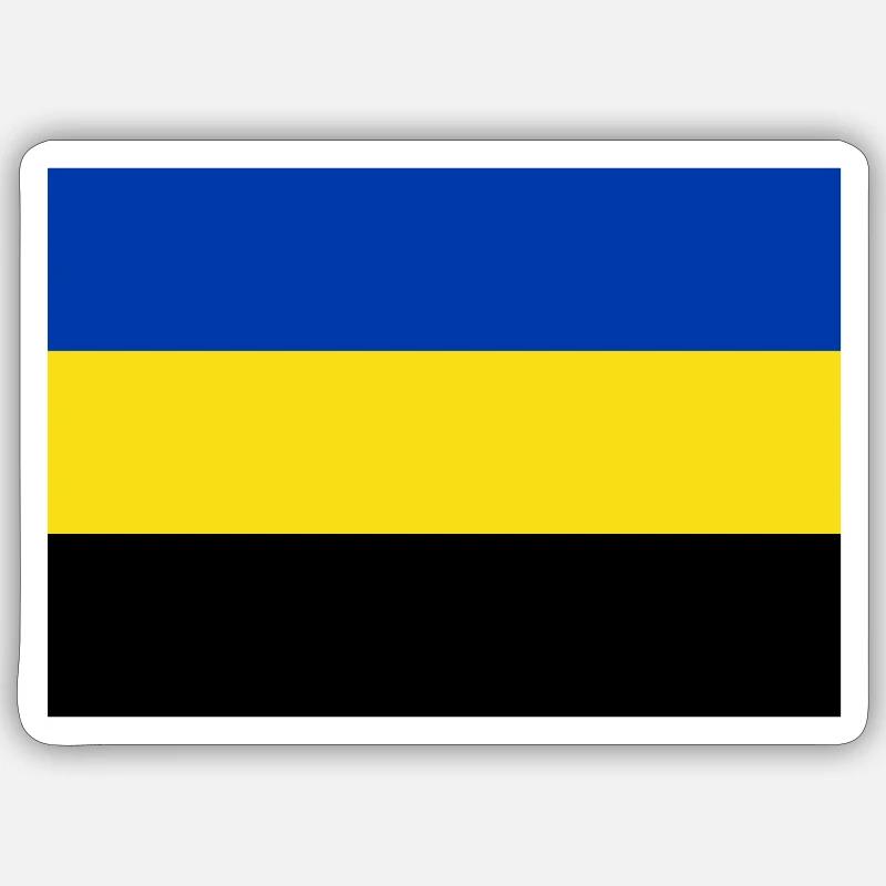 Drapeau de la Gueldre - Sticker taille S (10 x 10 cm) - blanc mat