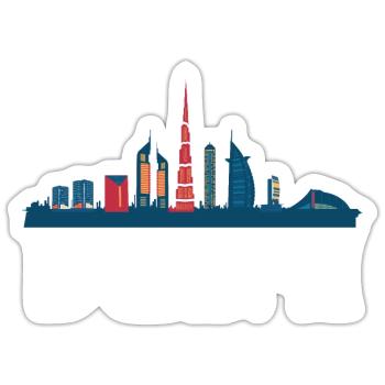 Dubai Vereinigte Arabische Emirate The Palm - Sticker Größe S (10 x 10 cm) - Mattweiß - Vorne