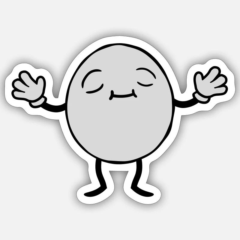 Egg Man Design Sticker size S (10 x 10 cm)