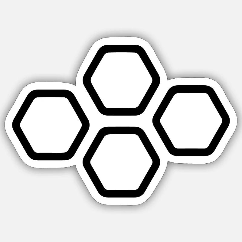 Beekeeper symbol - Sticker size S (10 x 10 cm) - white matte