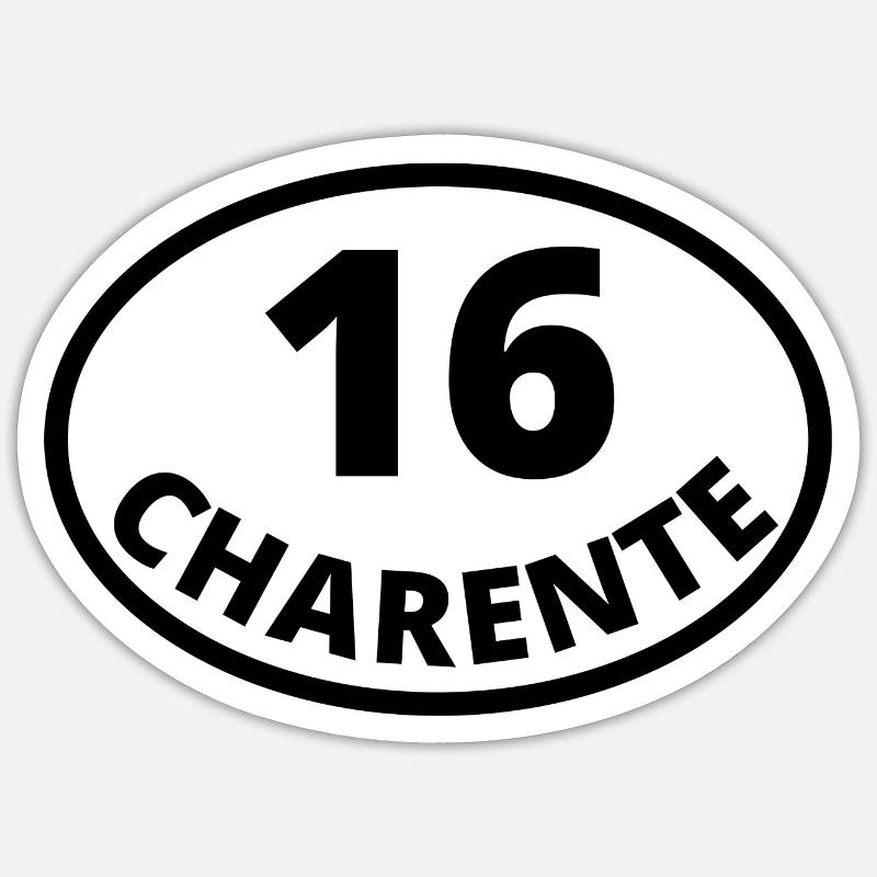 16 charente Sticker taille S (10 x 10 cm)