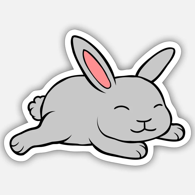 Little cute rabbit - Sticker size S (10 x 10 cm) - white matte