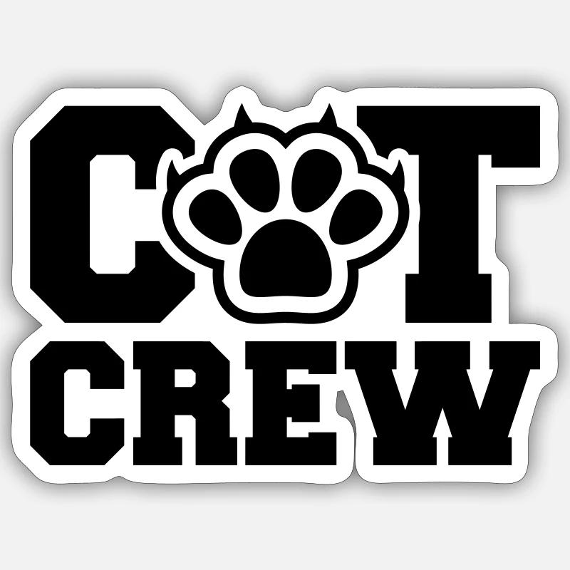 Équipage Cat - Sticker taille S (10 x 10 cm) - blanc mat
