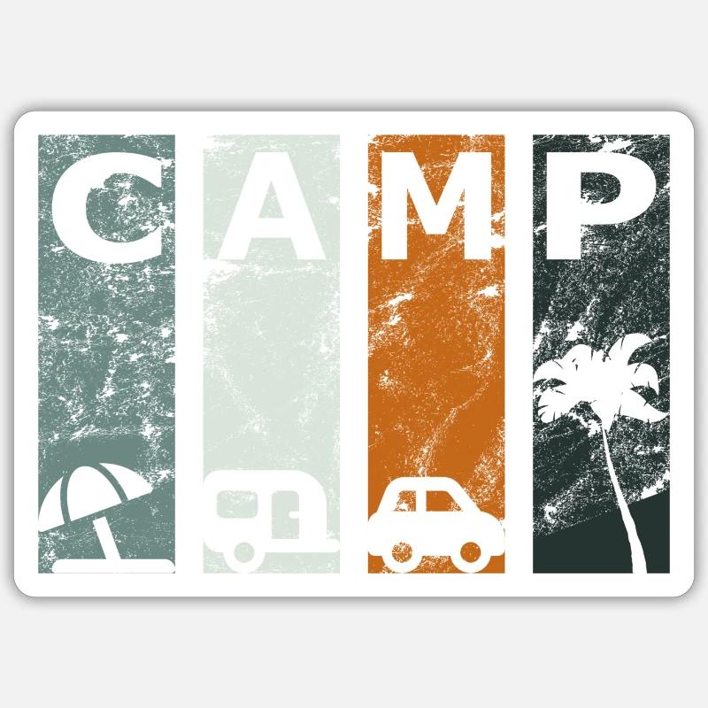 Camp Caravan Camper Sticker size S (10 x 10 cm)