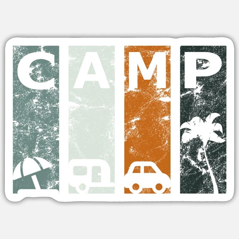 Camp Caravan Camper Sticker size S (10 x 10 cm)