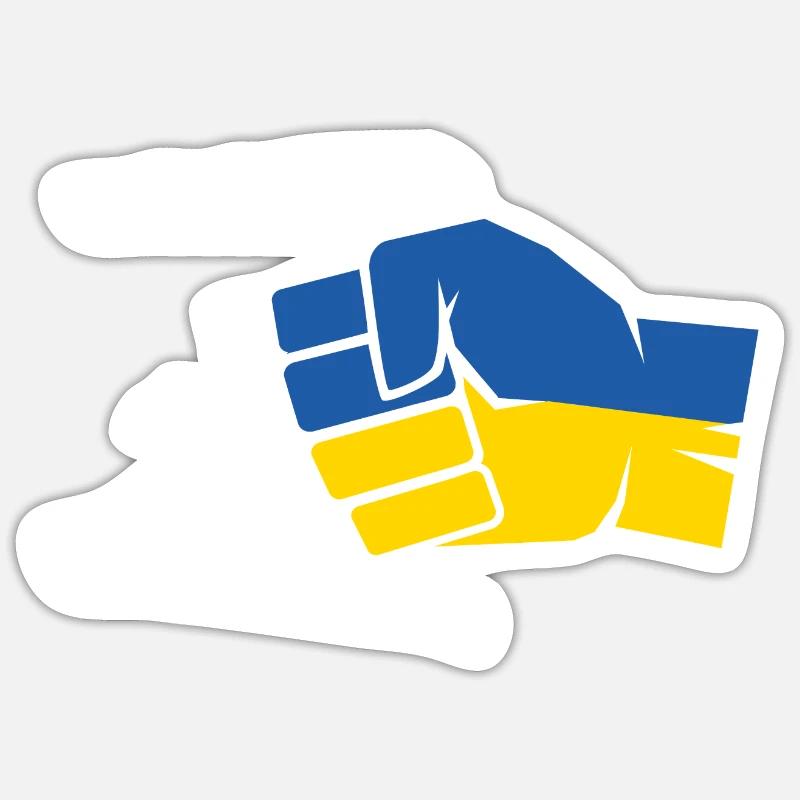 Contre Poutine col Sticker taille S (10 x 10 cm)