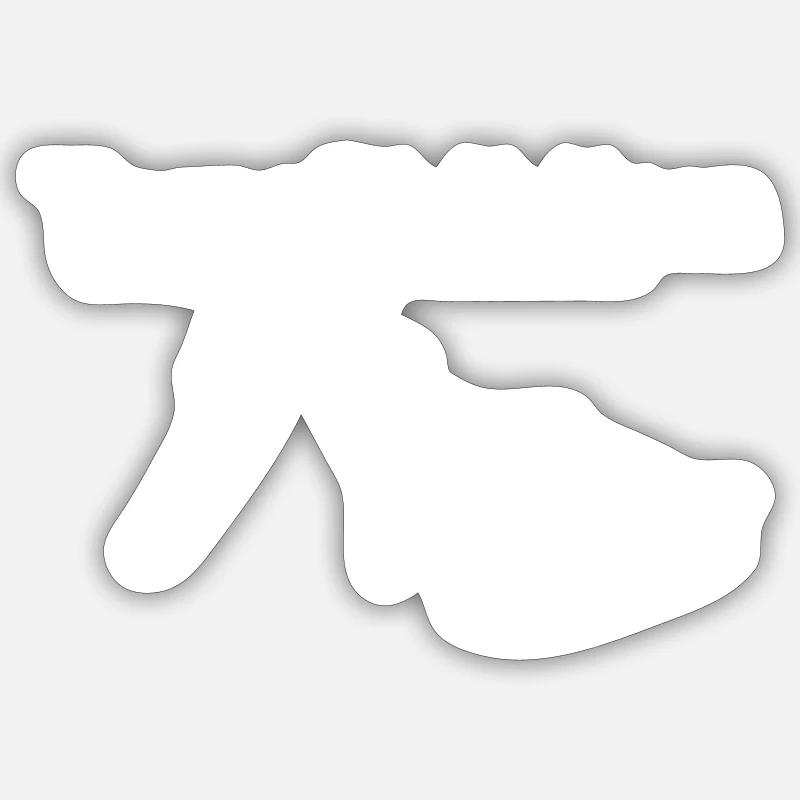 Transfăgărășan weis - Sticker taille S (10 x 10 cm) - blanc mat