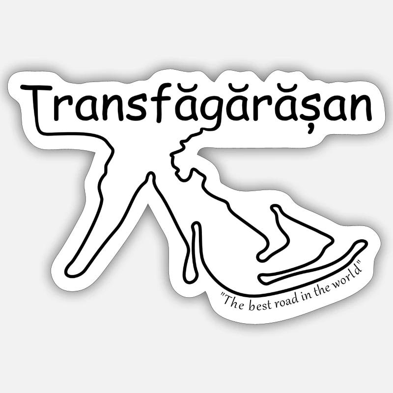 Transfăgărășan black Sticker taille S (10 x 10 cm)