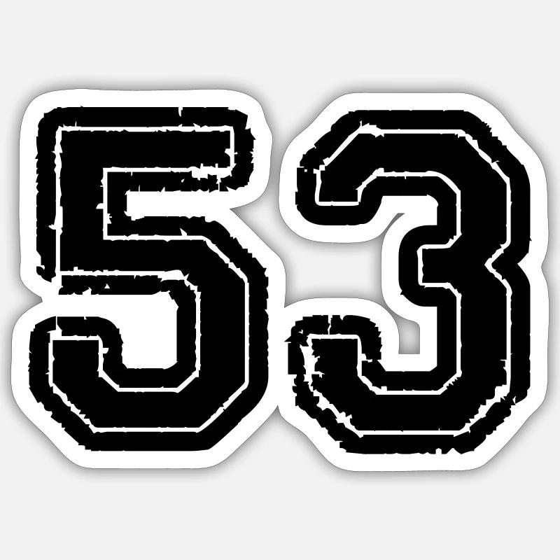 53 - Sticker size S (10 x 10 cm) - white matte