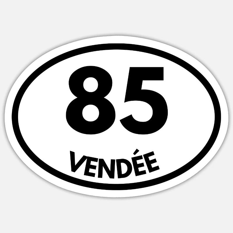 vendée - Sticker taille S (10 x 10 cm) - blanc mat