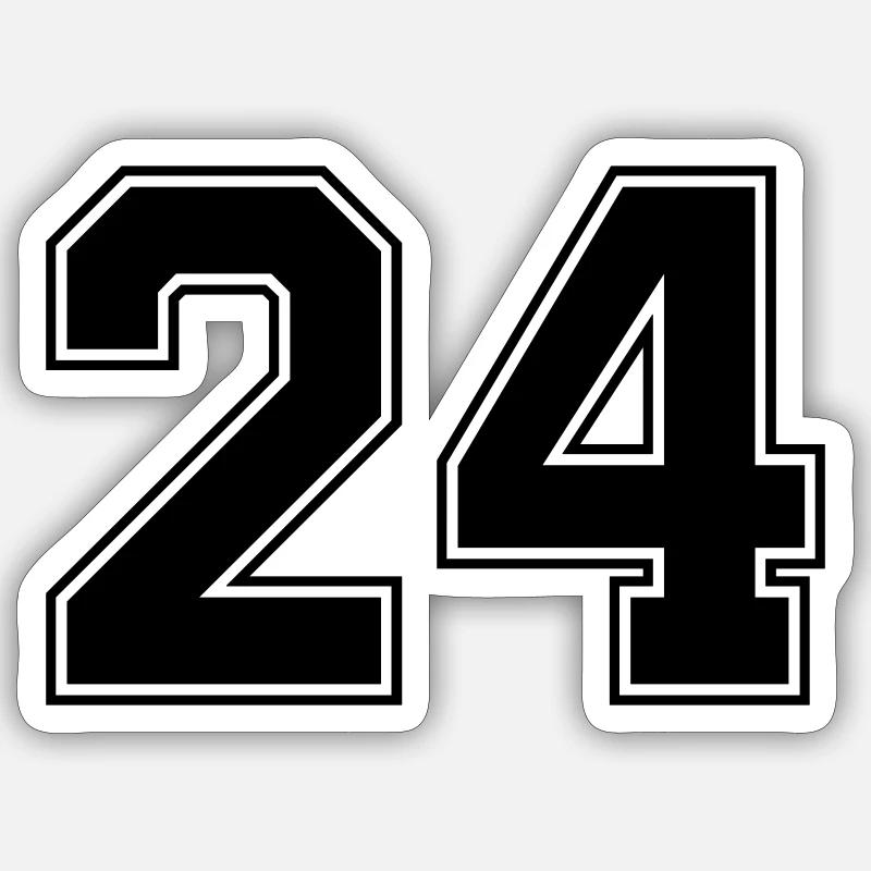 24 - Sticker Größe S (10 x 10 cm) - Mattweiß