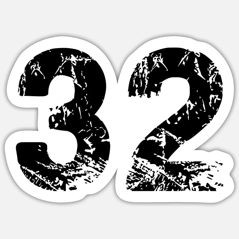 32 - Sticker size S (10 x 10 cm) - white matte