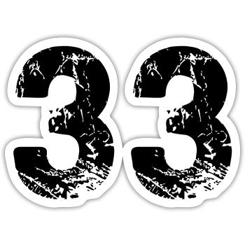 33 - Sticker size S (10 x 10 cm) - white matte - Front
