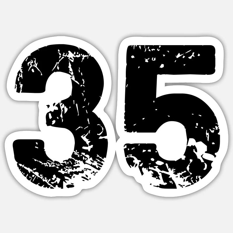 35 - Sticker size S (10 x 10 cm) - white matte