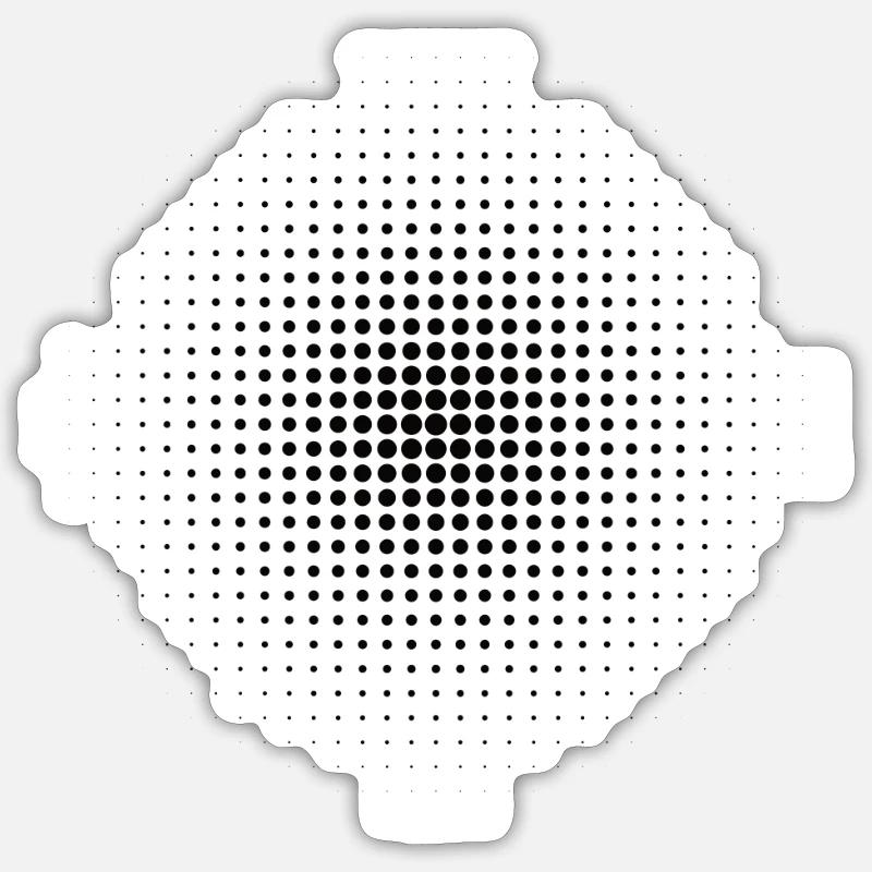 Dot Background Black Sticker size S (10 x 10 cm)