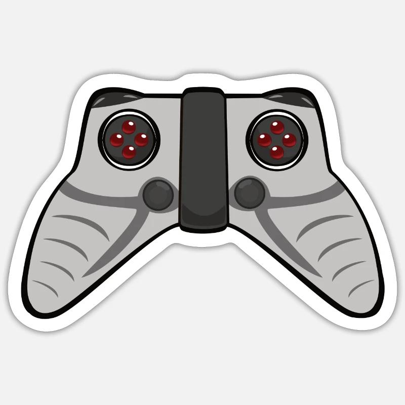 Contrôleur de jeu - Sticker taille S (10 x 10 cm) - blanc mat