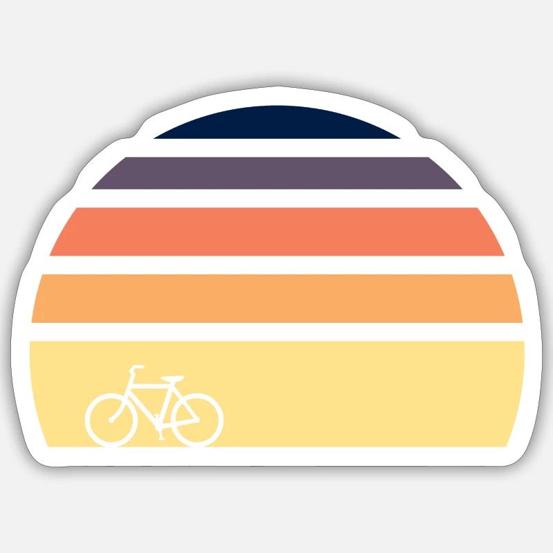 Bicycle Sunset Sticker size S (10 x 10 cm)