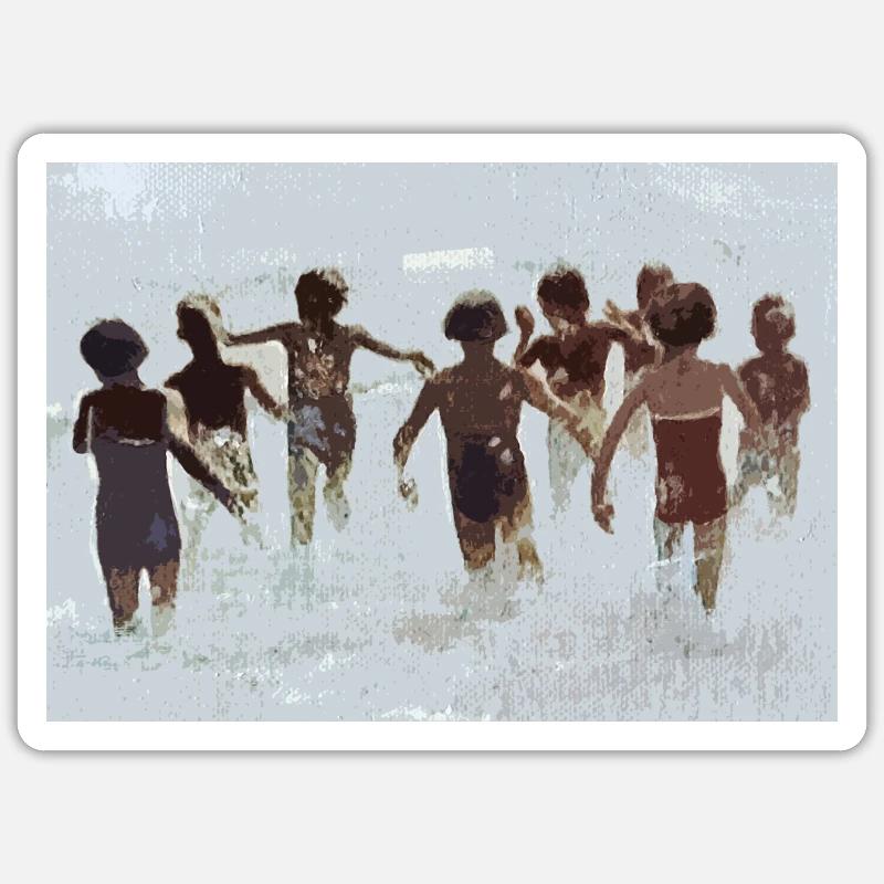Svenske børn Sticker størrelse S (10 x 10 cm)