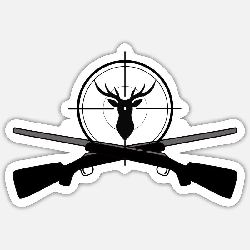 Jäger Optik - Sticker Größe S (10 x 10 cm) - Mattweiß