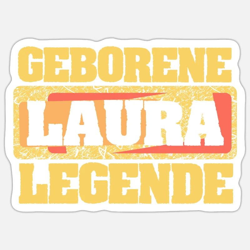 Laura - Sticker taille S (10 x 10 cm) - blanc mat
