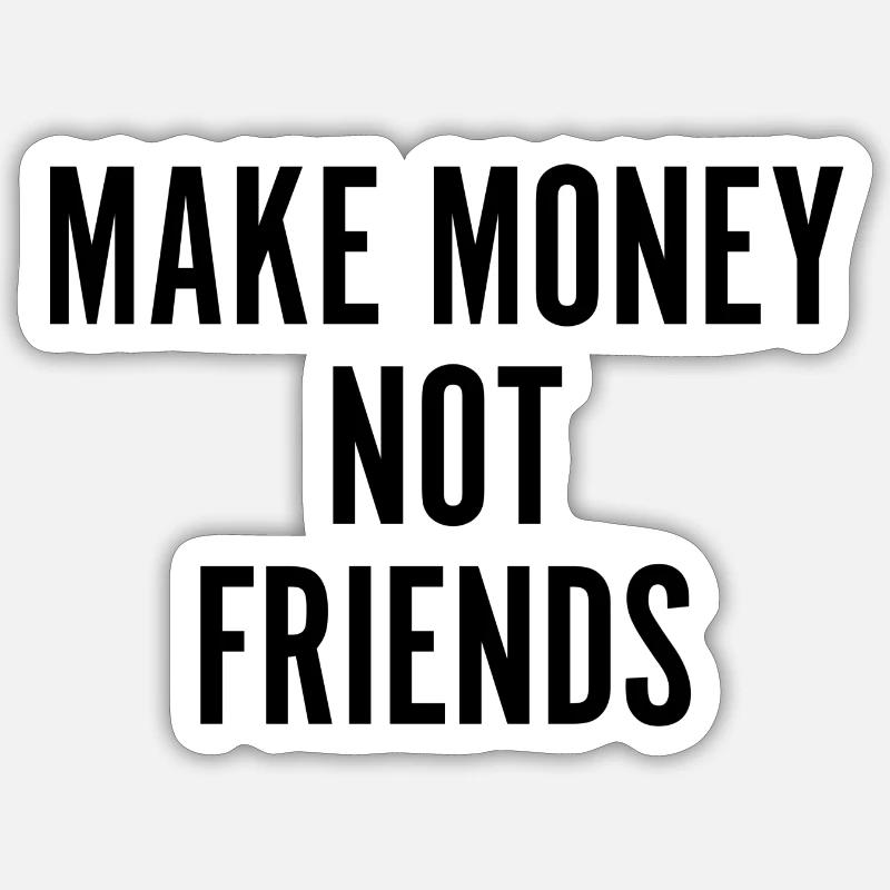 MAKEMONEYNOTF - Sticker taille S (10 x 10 cm) - blanc mat