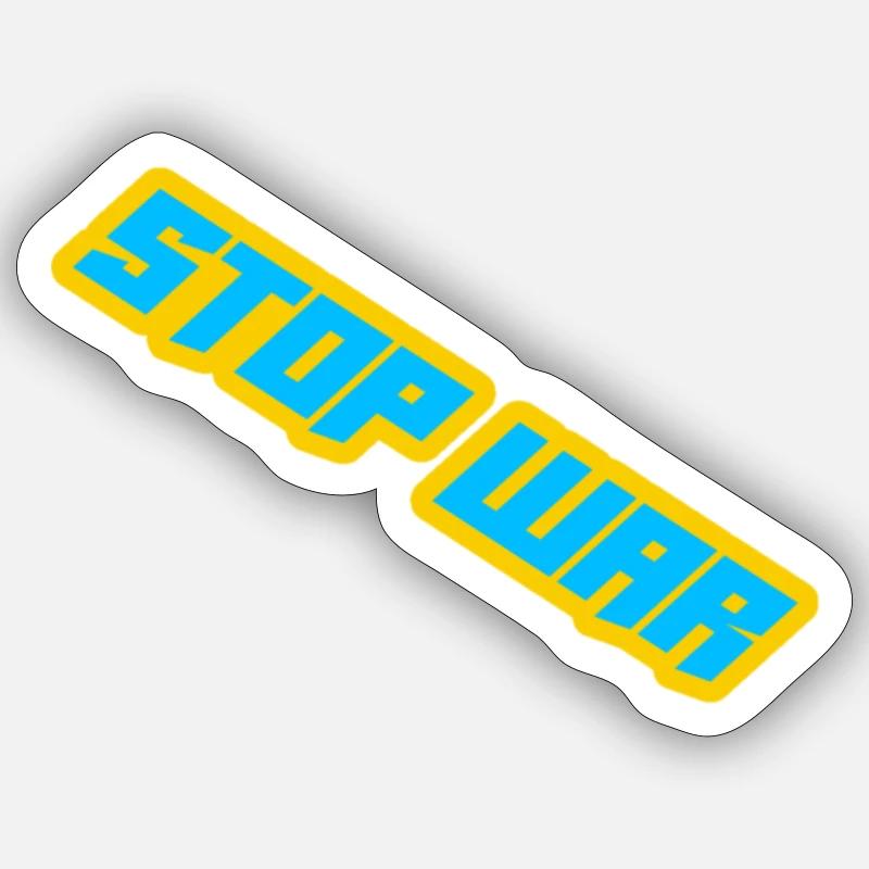 Stopp den Krieg - Sticker Größe S (10 x 10 cm) - Mattweiß