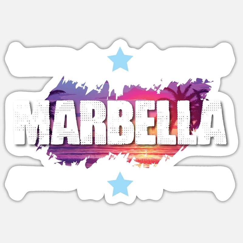 Marbella - Sticker size S (10 x 10 cm) - white matte