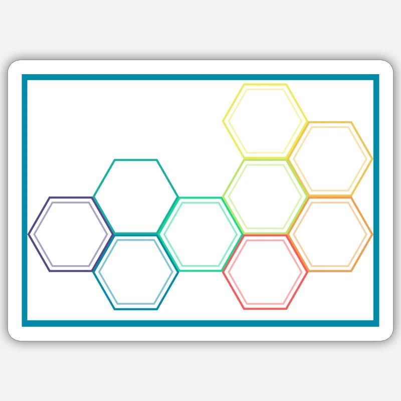 Achtecken Sticker Größe S (10 x 10 cm)