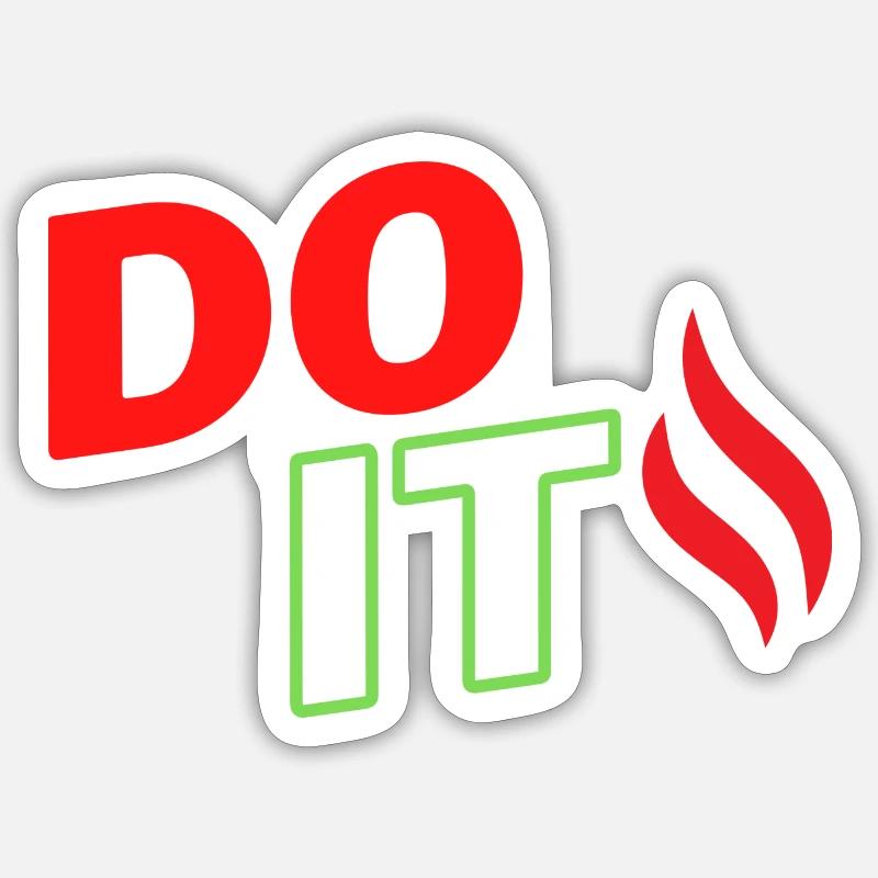 DO IT Design - Sticker Größe S (10 x 10 cm) - Mattweiß