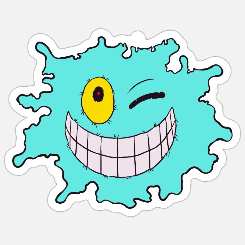 Éclaboussures de glace - Sticker taille S (10 x 10 cm) - blanc mat