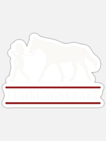 Führungskraft Pferd Reiterin Pferdesport - Sticker Größe S (10 x 10 cm) - Mattweiß