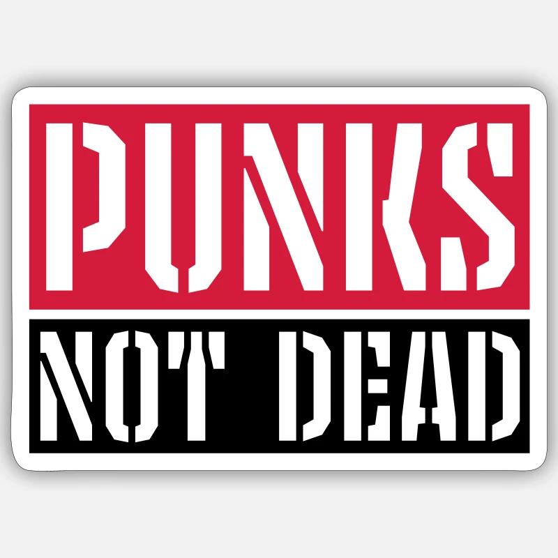 punks pas mort citation Sticker taille S (10 x 10 cm)