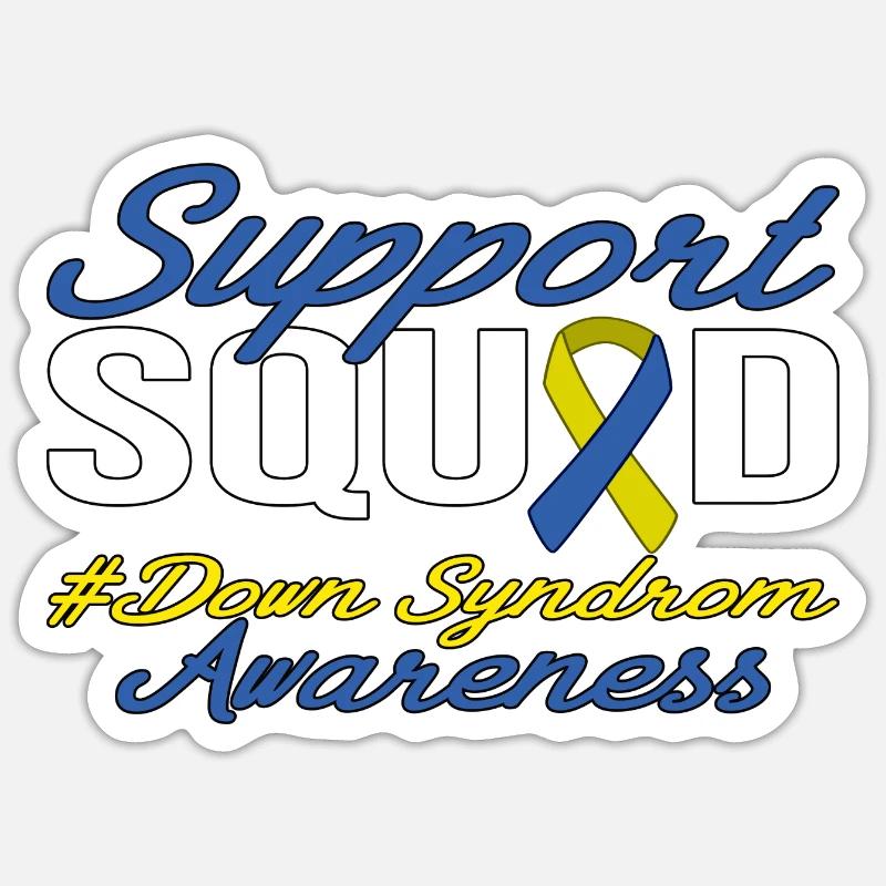 Support Squad - Down Syndrom Awareness - Sticker Größe S (10 x 10 cm) - Mattweiß
