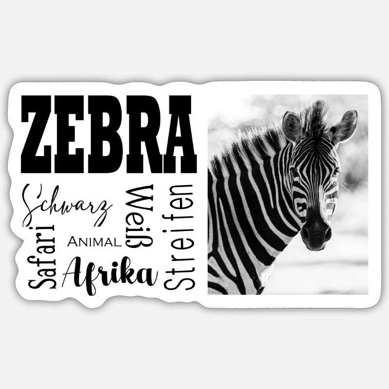 Zebra Sticker Größe S (10 x 10 cm)
