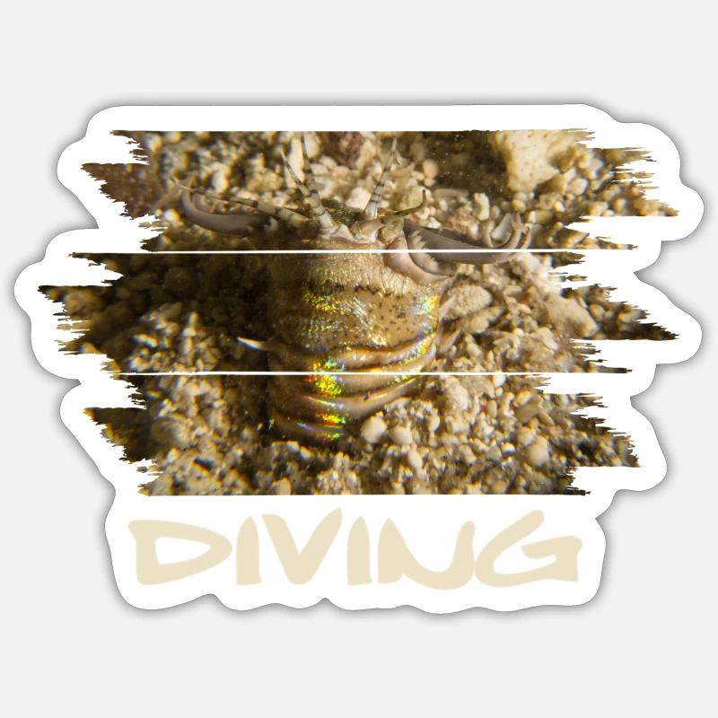 diving Bobbit bobbit worm Sticker Größe S (10 x 10 cm)